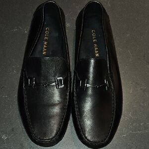 Cole Haan Men's Sleek Black Slip-On Loafers